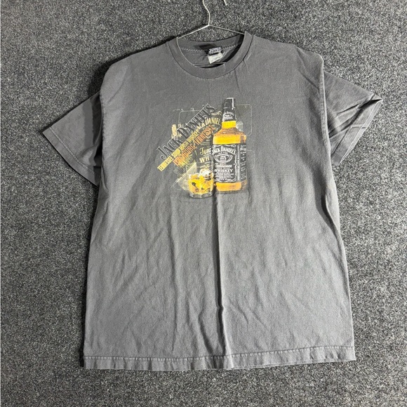 Vintage Jack Daniel’s Men’s XL Gray Graphic Tee Whiskey Distressed Shirt - Picture 1 of 5